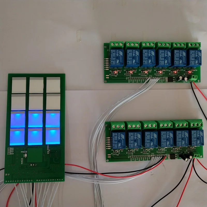 12-канальный емкостная сенсорная кнопка модуль с релейной платой 12 В блок питания самофиксирующаяся точка