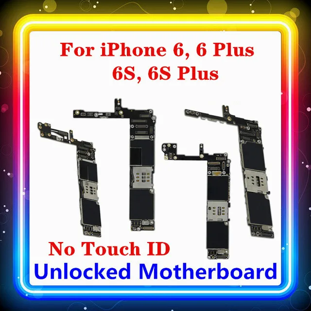 Материнская плата для Iphone 6 6S без Touch ID Plus материнская чистая ICloud с IOS | Мобильные