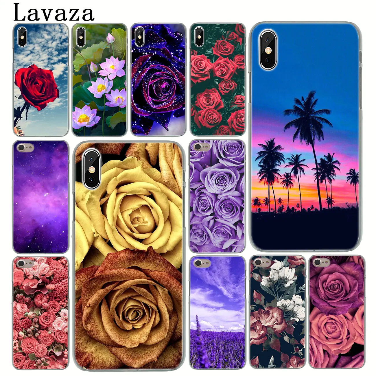 Lavaza фиолетовый цветок Роза Лотос пион Лаванда жесткий чехол для телефона iPhone XR X 11