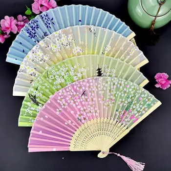 

Antique Chinese bamboo silk fan dance fan folding fan wind fan