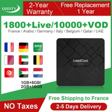 IPTV французский арабский QHDTV Android 8,1 Leadcool мини RK3228A 4K 1 год IPTV подписка Бельгия Нидерланды Испания IPTV французский