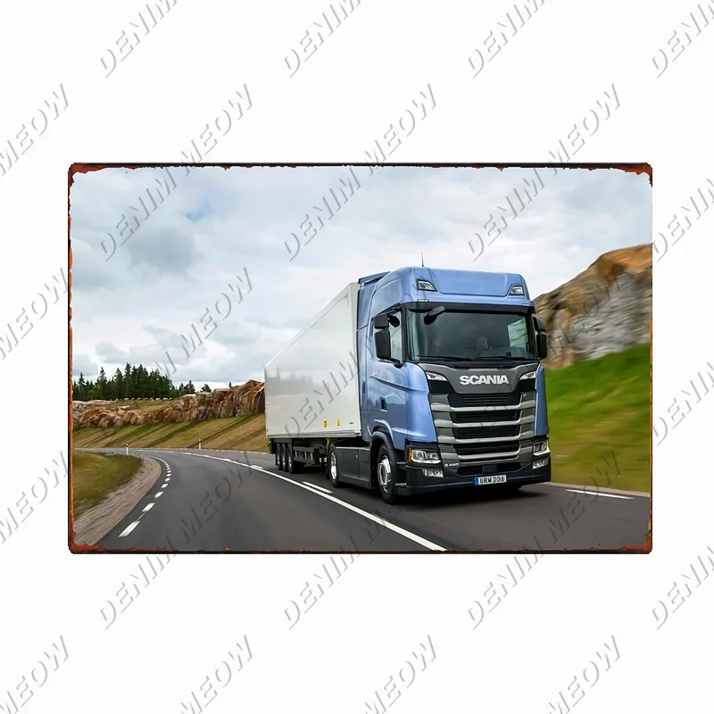 21 Металлическая вывеска Scania, винтажная жестяная вывеска для тяжелых грузовиков, ретро настенный художественный плакат для гаража, бара, паба, человека, пещеры, наклейка, домашний декор, WY116 - Цвет: 21
