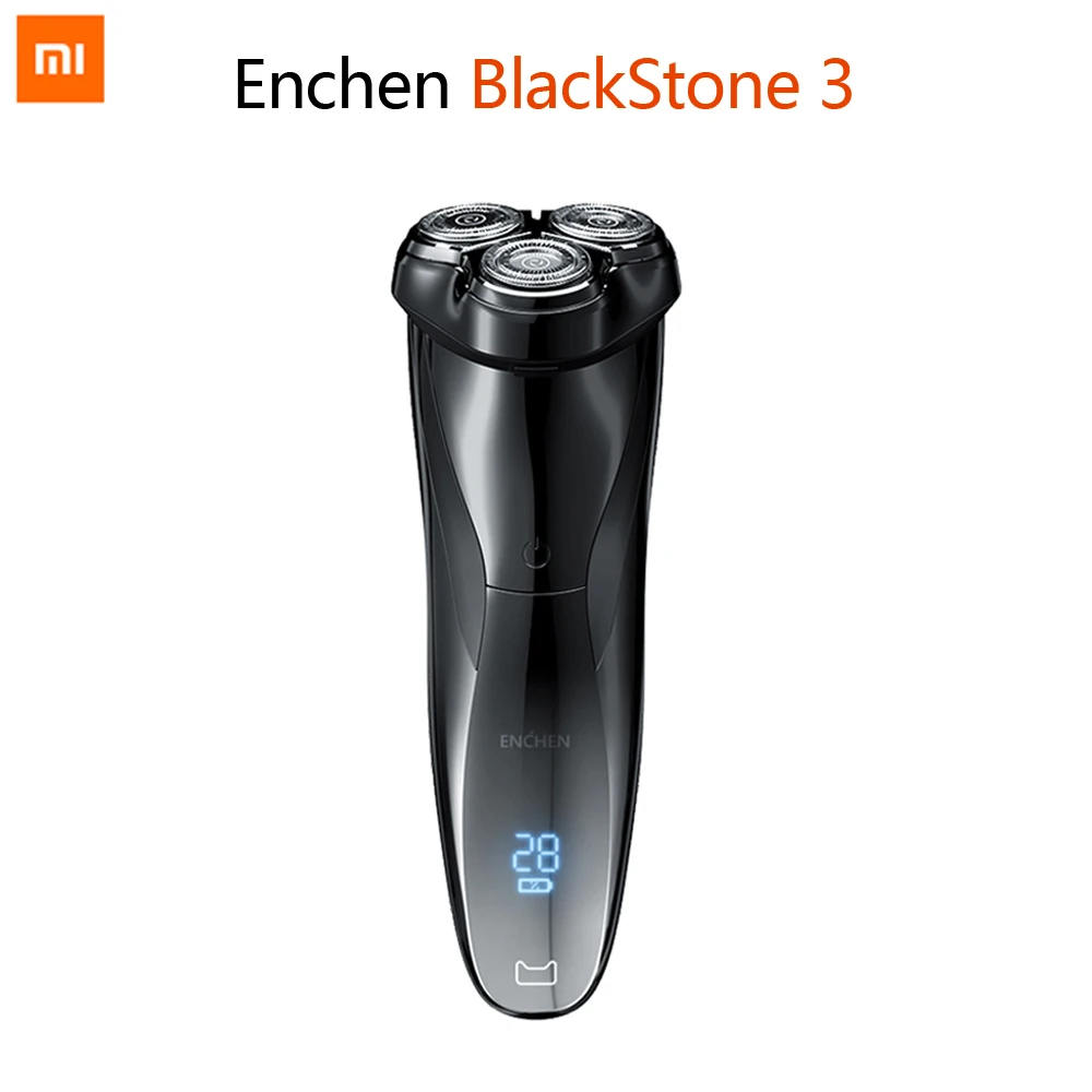 Xiaomi Enchen BlackStone3 IPX7 3D Electric Shaver Type-C Rechargeable Washable Razor 3 Blades BlackStone Gen 3 Portable Trimmer