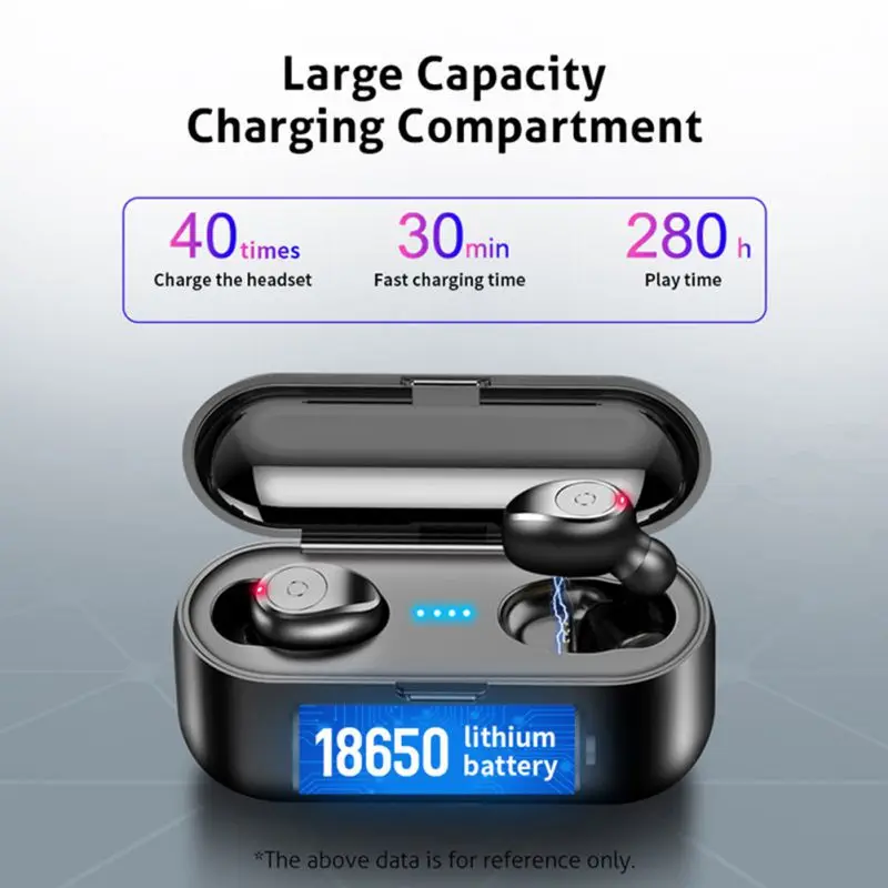 In ear Earphone For Bluetooth 5 0 IPX6 Dust proof Wireless Stereo TWS Sports Headset Accessories With Charging Case