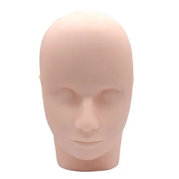 

Mannequin Flat Head For Eyelash Grafted Training Practice Head Silicone Eyelashes Extension Practice Model new sell