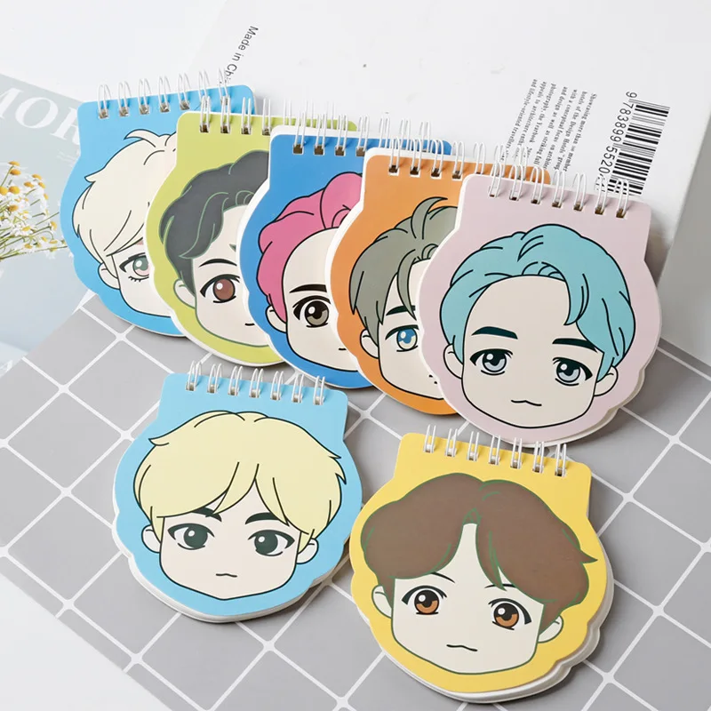 

Kpop Bangtan Boy Member Cartoon Creative Sticky Notes Hand Account Sticker Bookmark N Times Sticky Notes Stationery Set