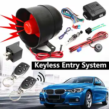

Universal Car Alarm Vehicle System Remote Alarm Autom Anti-theft Burglar Protection Security Keyless 2 Remote 4 Buttons