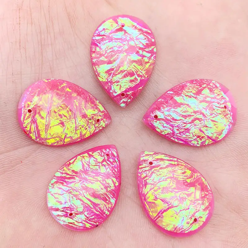 

DIY Opal flatback Sew on Rhinestone Resin Cabochons For Jewelry Making 72pcs -E053*6