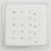 925 Sterling Sliver Nose stud fashion Christmas gift for women crystal nariz piercing jewelry 20pcs/pack 3