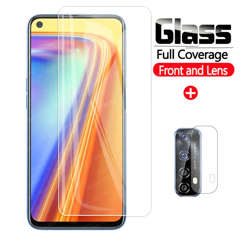 

2 in 1 Camera Glass For Oppo Realme 7 Screen Protector Tempered Glass On Real me 7 Realme7 RMX2155 Protective Lens Film
