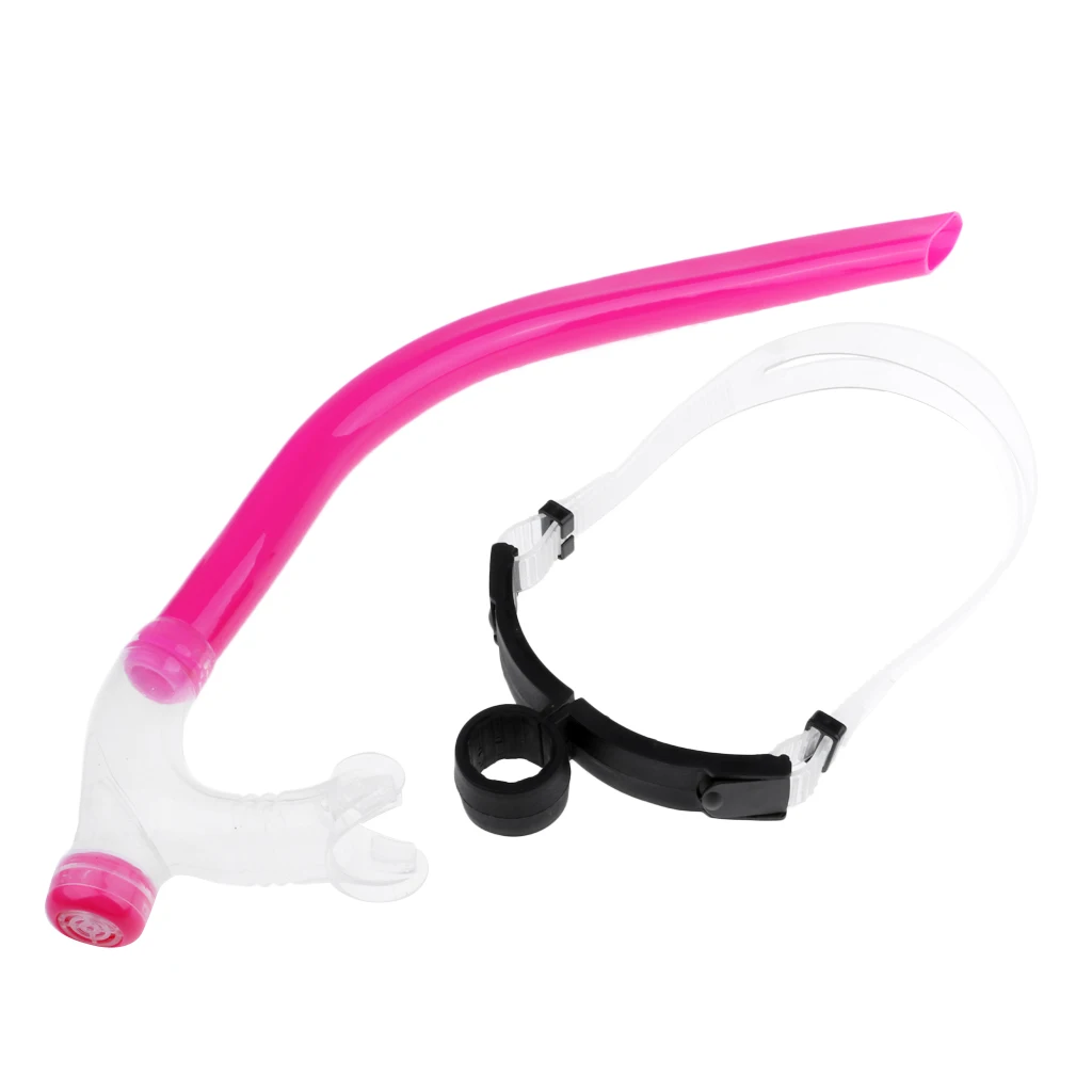 Silicone Adjustable/Portbale Swimming Diving Snorkel Set Breathing Tube & Hair Band for Underwater Training Swim Diving Pool Acc