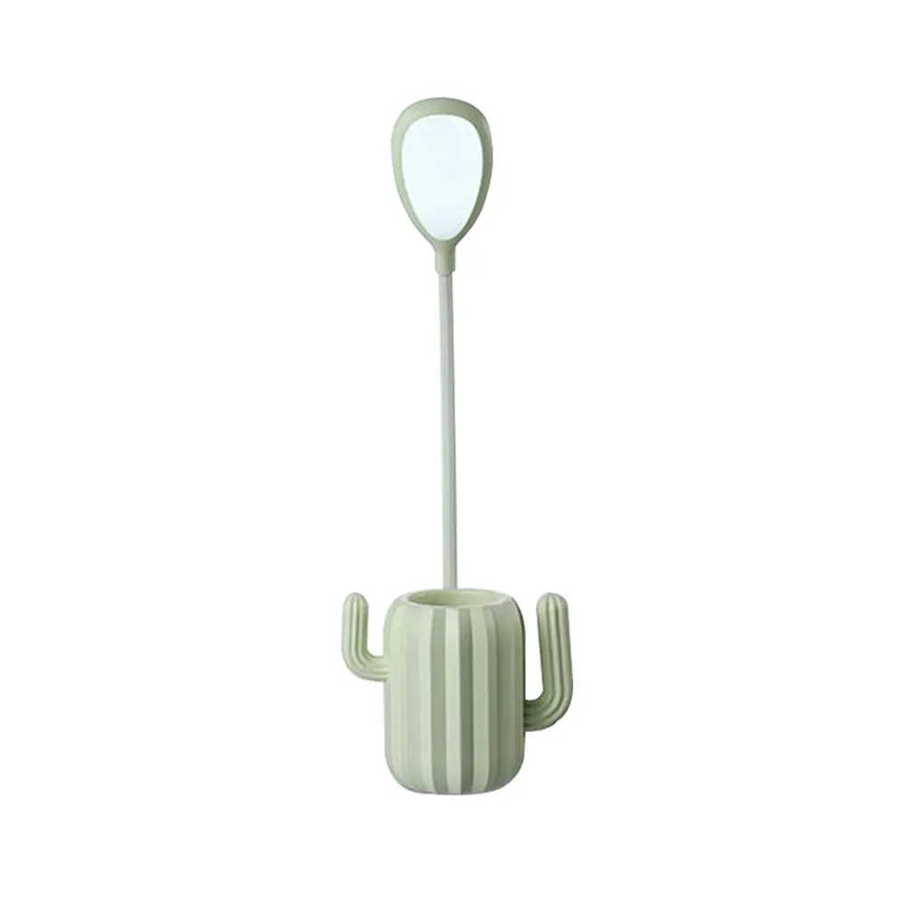 Cactus pen holder desk lamp LED desktop eye protection charging reading Cute children's room bedside night light | Лампы и