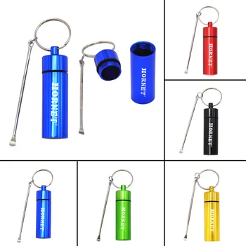 

HORNET Premium Metal Bottle Snuff Snorter Aluminum Bottle Pill Box Case Sniffer bottles Snuff Sniffer Bottle With Metal Spoon