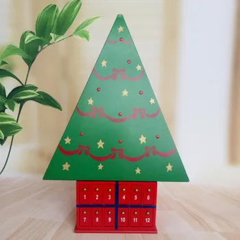 

Wooden Painted Triangular Spinning Tree Calendar Decoration Christmas Decoration Creative Gifts Handmade Decorative Calendar