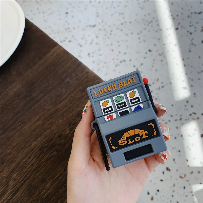 

For AirPods 2 Case 3D Lucky Slot Game Machine Soft Silicone Earphone Cases For Apple Airpods Case Cute Cover Funda