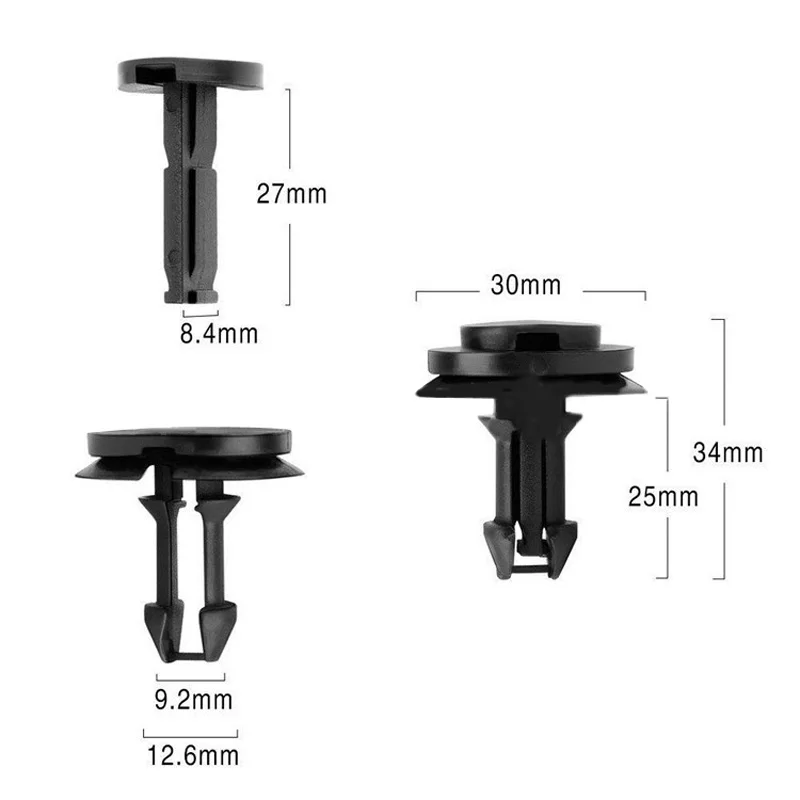 30 шт./компл. автомобильные клипсы для Chevrolet Avalanche 2007-2013 15733971 аксессуары для декорирования машины Автоматический Воздушный переднего бампера зажимы