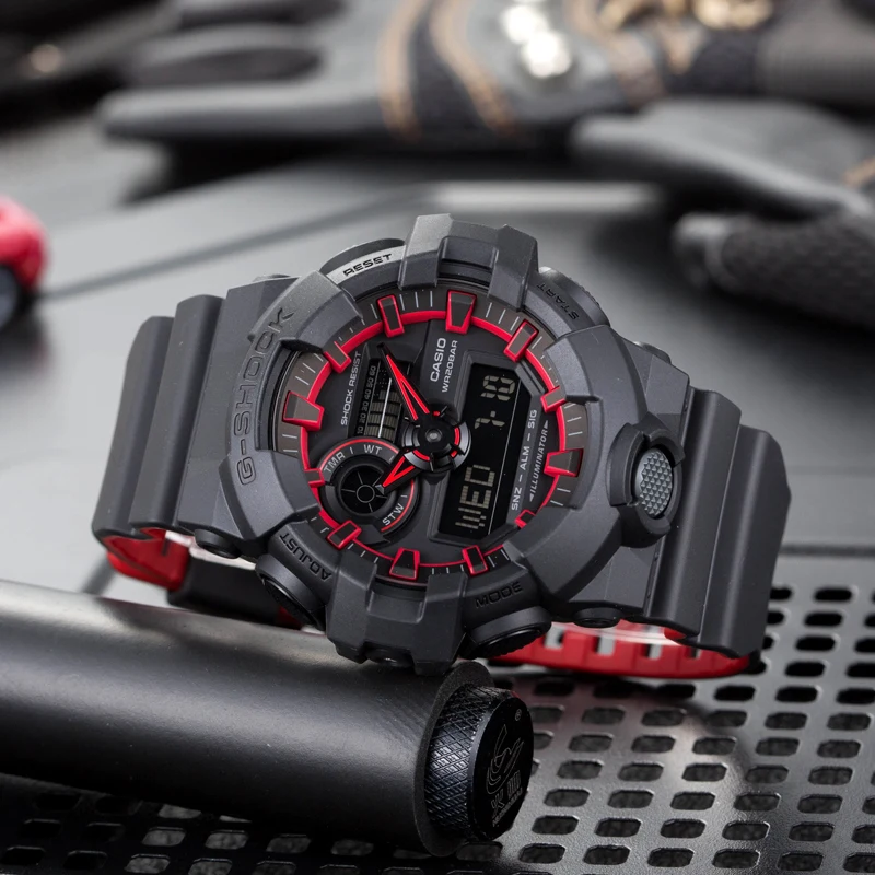 Casio שעון G SHOCK שחור אביר ספורט קוורץ שעון GA 700SE 1A4|Quartz Watches|  - AliExpress