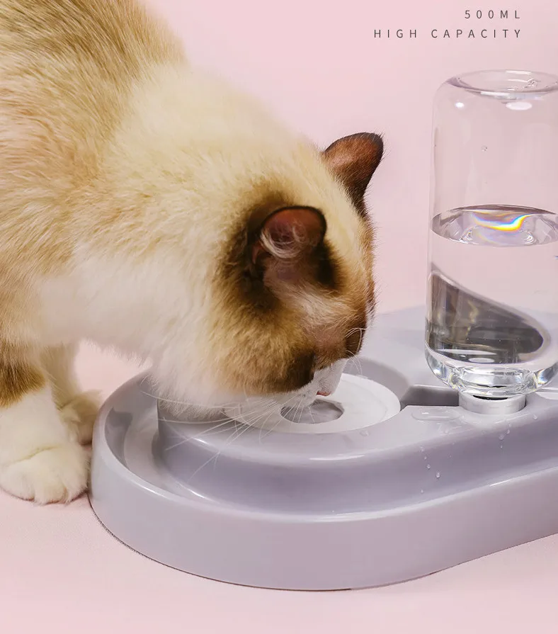 Pet Cat брызгозащищенная Автоматическая чаша из нержавеющей стали миска для собак миска для кошек двойная миска для домашнего животного