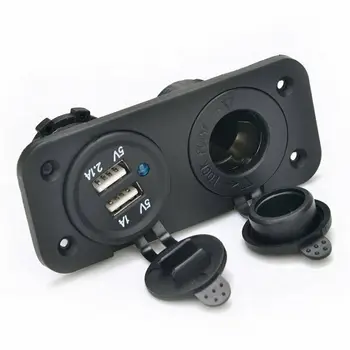 

12V-24V Cigarette Dual USB Car Cigarette Lighter 3.1A Travel Socket Car Charger Motorcycle Plug Car Accessories 2 USB Adapter