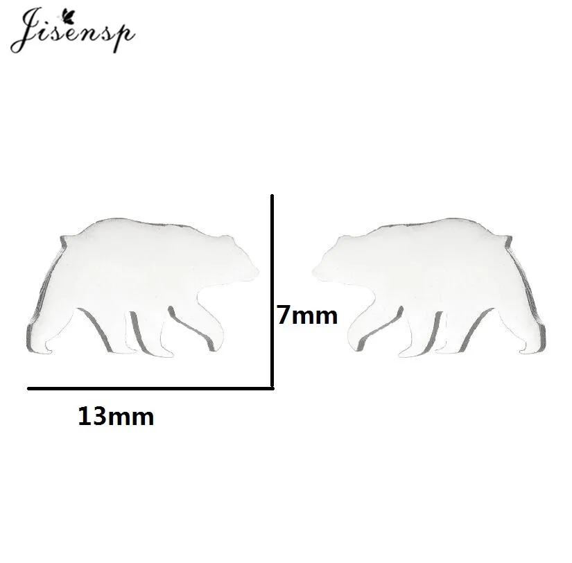 Minimalist Animal Stud Earrings - Cute Thin Line Fish, Hippocampus, Bat, Bear, Dolphin Design