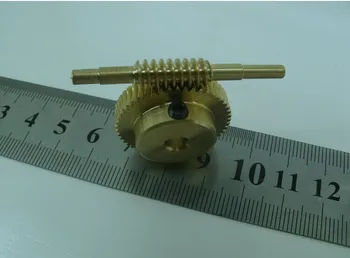 

0.5m modulus worm turbine shaft metal copper scroll bar gear micro motor large reduction ratio 1:50 DIY model toy accessories