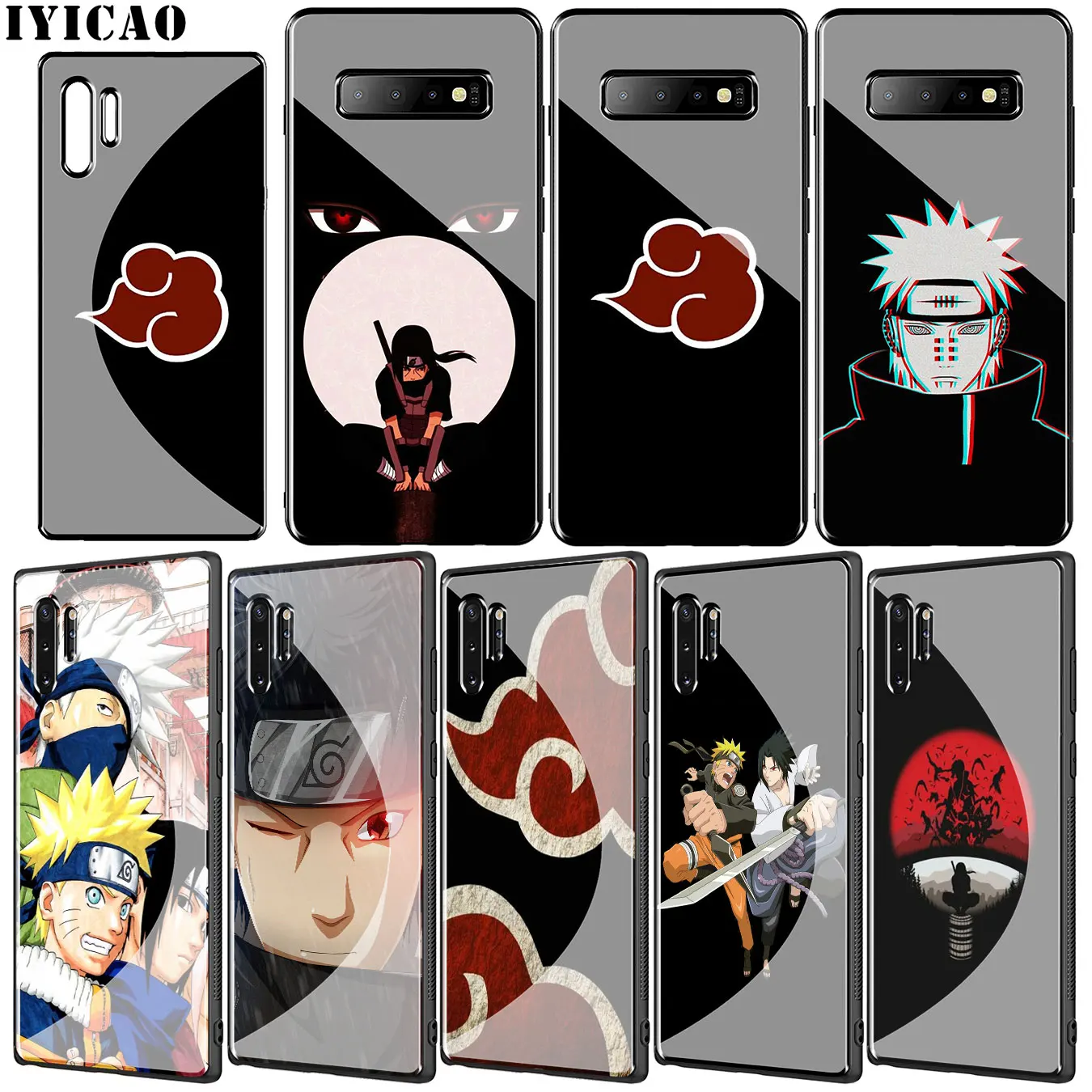 naruto vs sasuke Tempered Glass Case for Samsung Galaxy S10 S9 S8 Note 8 9 10 Plus A10 A20 A30 A40 A50 A60 A70 |