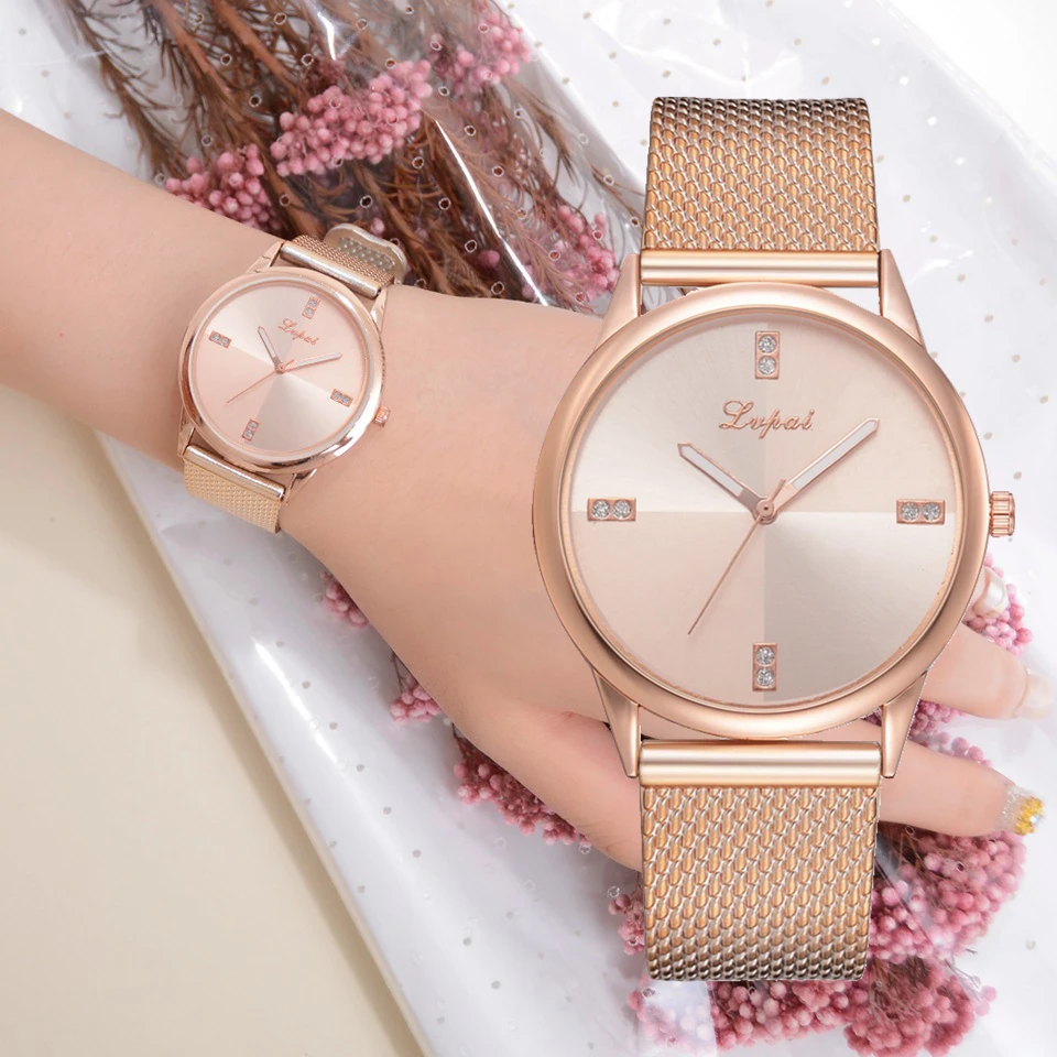 

Lvpai Women Bracelet Fashion Rose Gold Watch Ladies Sport Watch Dress Quartz Watch Wristwatch Clock Montre Femme De Marque