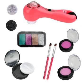 

Rowsfire 10Pcs/Set Children Makeup Pretend Play Simulation Cosmetic Kit Electric Massager Toy - # 362