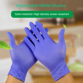 

Nitrile Gloves Black 6pcs/lot Food Grade Waterproof Allergy Free Disposable Work Safety Gloves Nitrile Gloves 2020 New