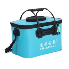 Портативное ведро для рыбалки с ручкой для галстука на открытом воздухе, Холщовая Сумка для живой рыбы, Складные ведра для кемпинга, походные коробки, рыболовные снасти, инструменты S4