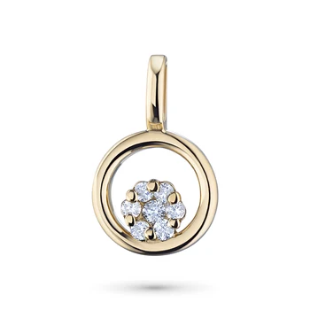 

Pendant in yellow gold with diamonds