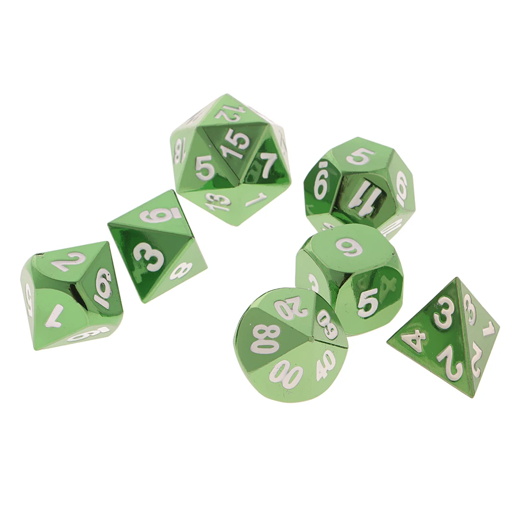 7 штук 15 мм D4-D20 многогранные кубики настольные игры кубики для RPG D&D