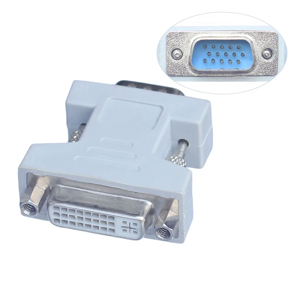 DVI to VGA Connector DVI-I Female to VGA Male Adapter Convert for PC Projector hdtv to vga converter