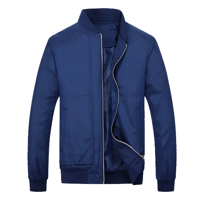 Новинка, Мужская водонепроницаемая куртка-бомбер, Мужская весенняя куртка Air Force One, армейская военная куртка, Стильная черная Мужская короткая бейсбольная куртка - Цвет: Blue jacket