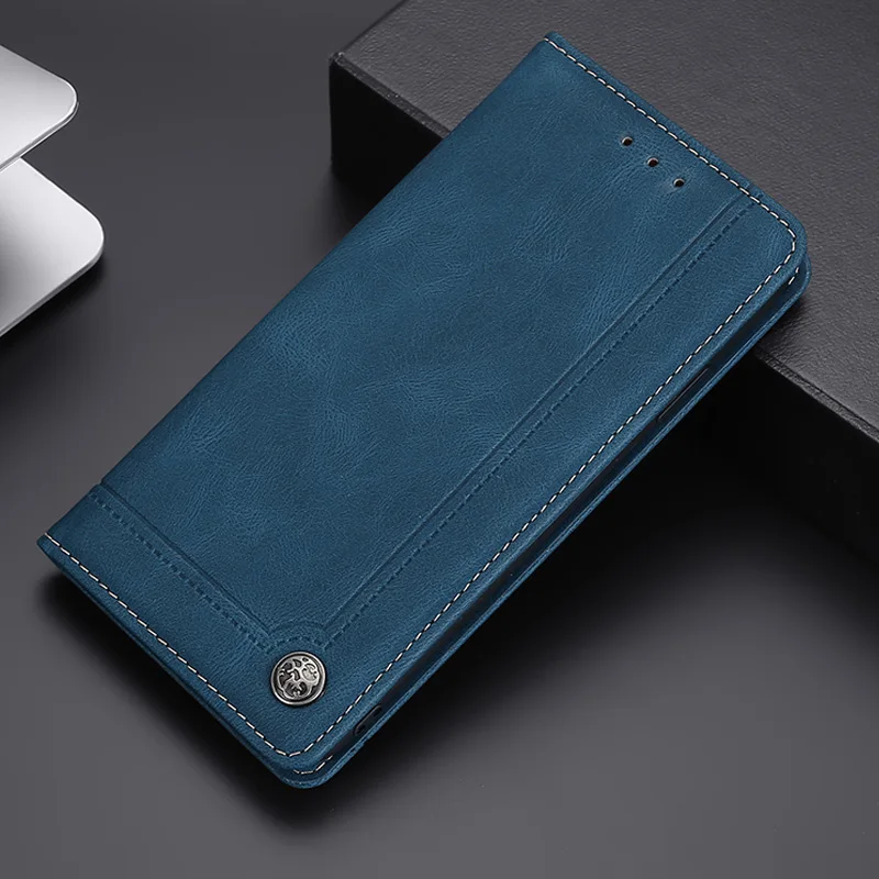 Роскошный кожаный флип-чехол для Xiaomi Redmi 9C M2006C3MG магнитный чехол-книжка с