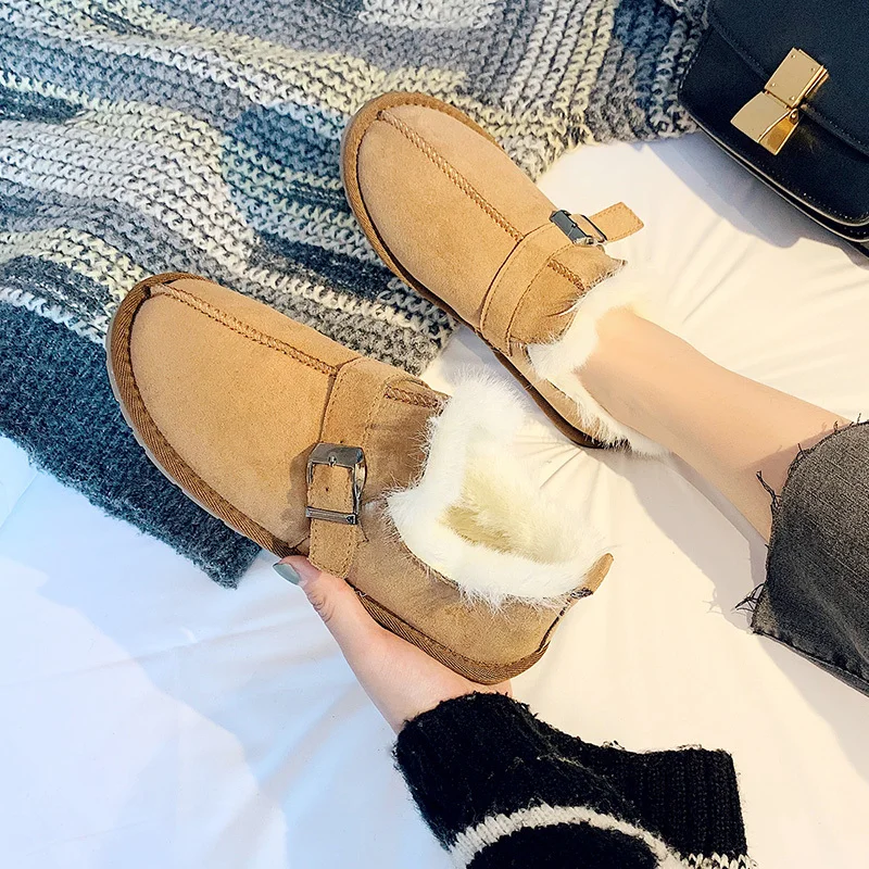 New winter fashion new women leather boots pretty boots waterproof and thick velvet warm cotton shoes