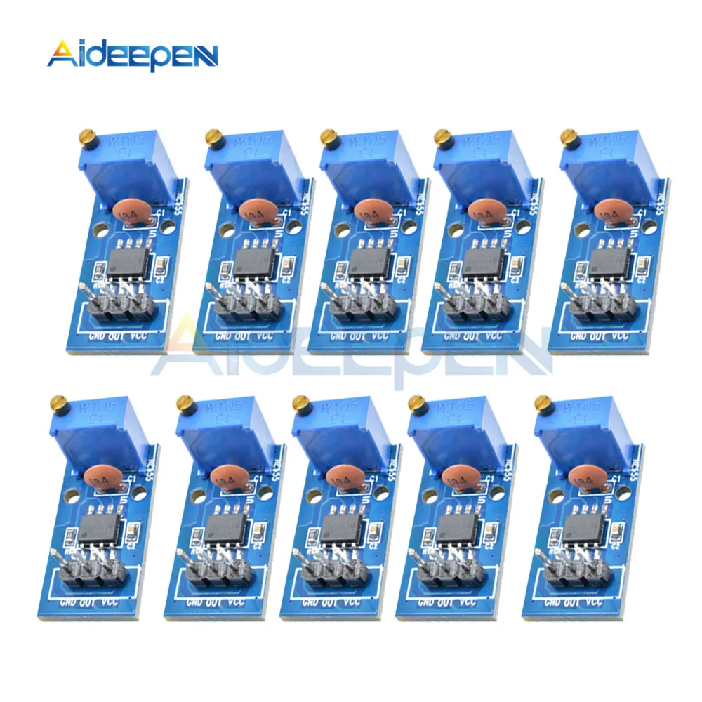 

10Pcs NE555 Adjustable Resistance Frequency Pulse Generator Module Single Channel Output Module 5V-12V for Arduino Smart Car