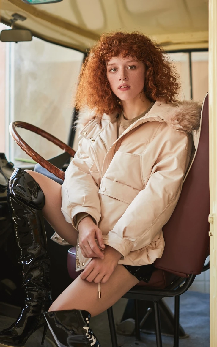 Vero Moda Новое Женское зимнее пальто свободного кроя с меховым воротником и открытыми плечами верхняя одежда с подкладкой | 319409518