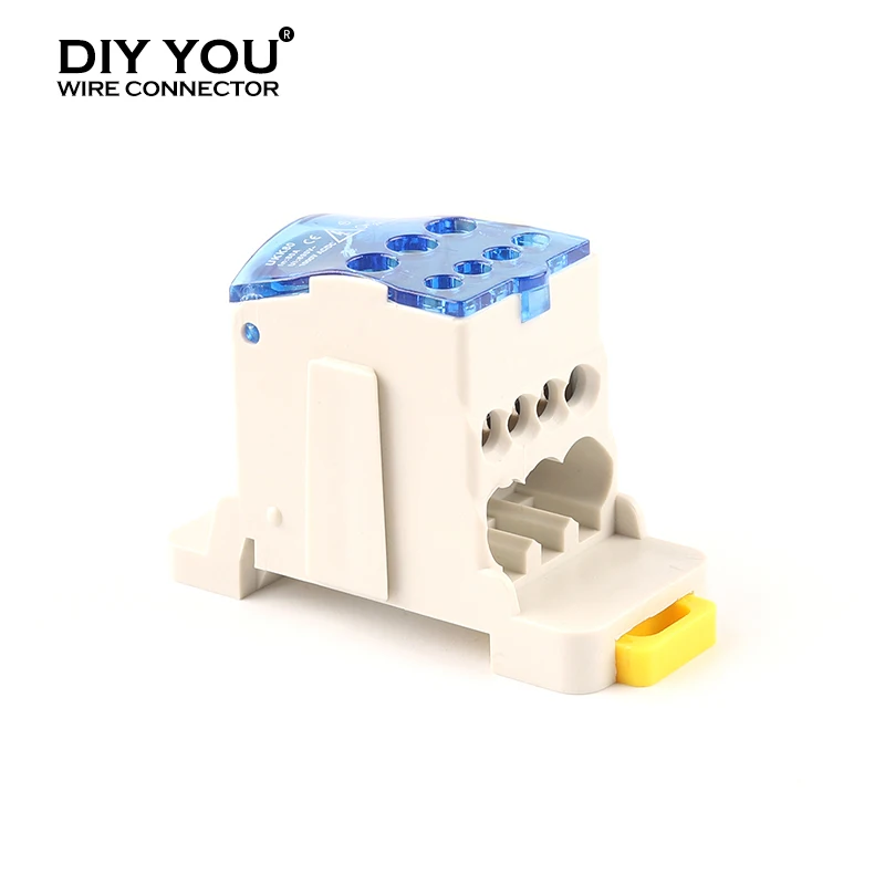

UKK 80A Din Rail Terminal Blocks 1 in several out Power Distribution Block Box Universal Electric Wire Connector Junction Box