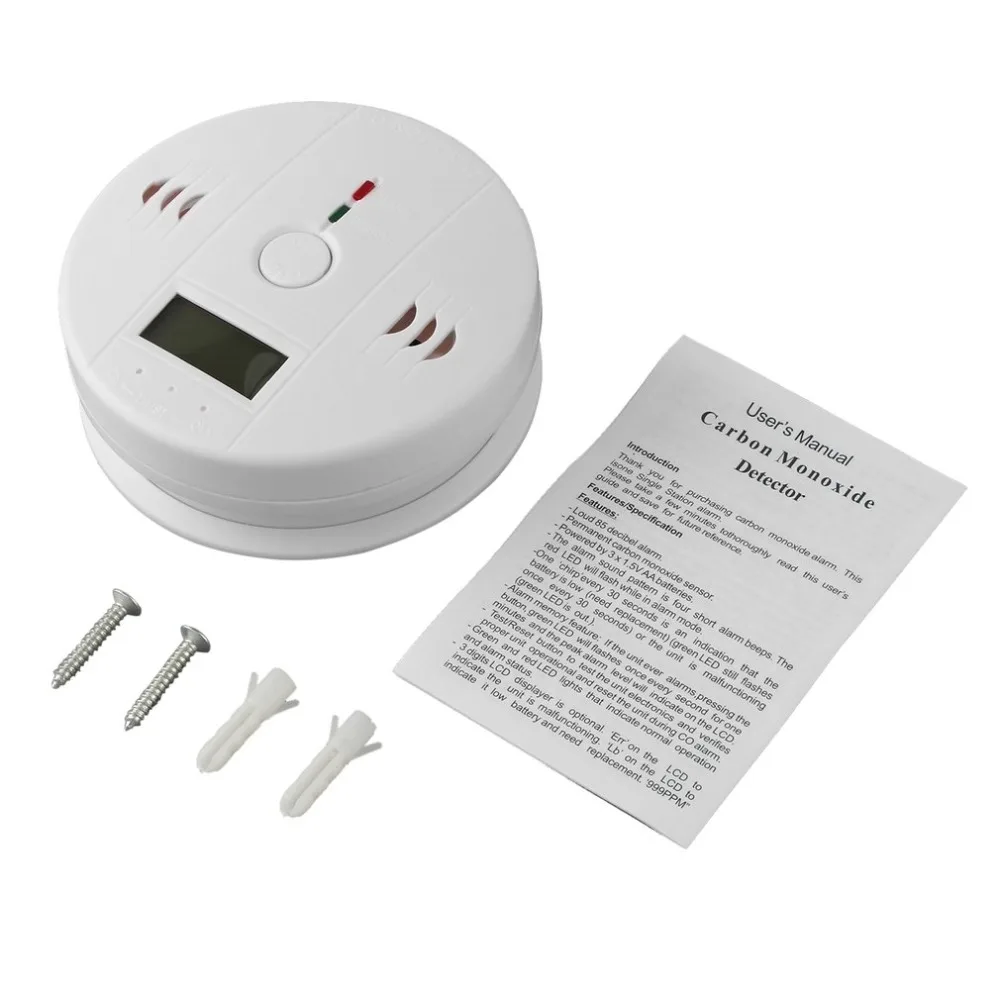 Домашний датчик газа CO Предупреждение ющий детектор, ЖК-дисплей, прибор для обнаружения угарного газа, анализатор дыма, для кухни, ванной комнаты, Газоанализаторы