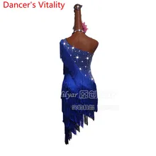 Платье для латинских танцев для женщин и девочек, бахрома, стиль ча-ча, сальса, Самба, танго, танцевальный костюм с кисточками, одежда для сцены