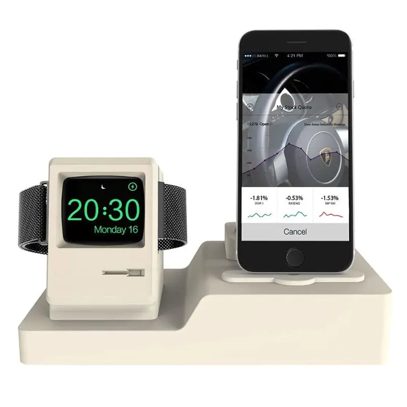 3 в 1 зарядная док-станция Держатель станция для AirPods Apple Watch Series 3/2/1/iPhone X/8/Plus/7/7/6/Plus