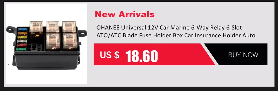 5pcs In Line Car Middle Blade Fuse Holder Splash-proof for 12V 50A 30A 20A 10A Fuses Automotive Fuse Holder