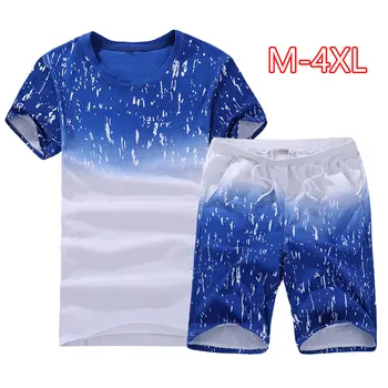 

Summer New Mens Shorts Casual Suits Sportswear Men Clothing Man Male Sweatshirt Man Printed Shorts Clothing 4XL 2020