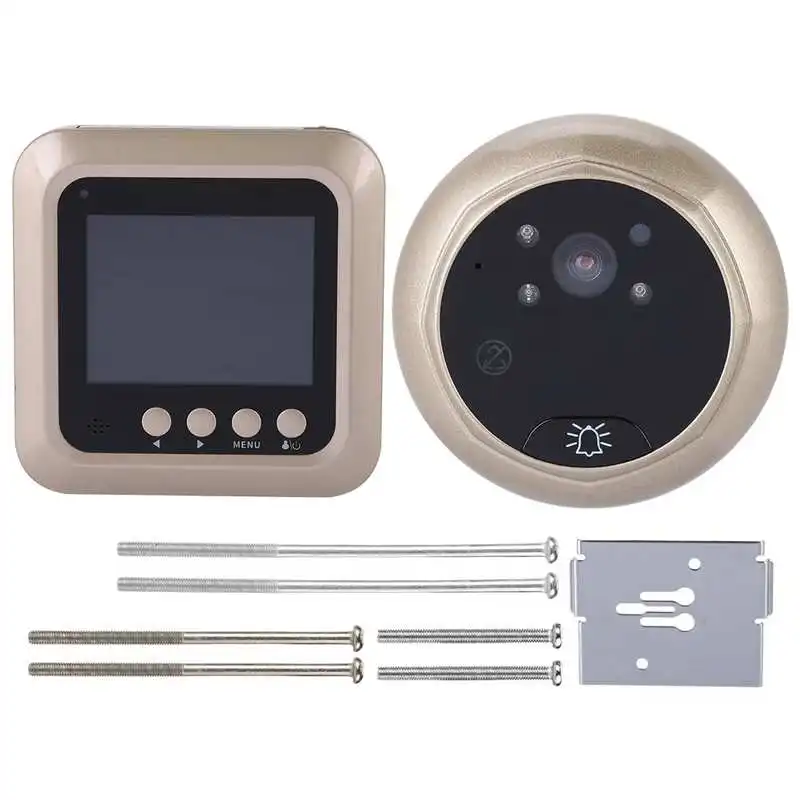 audio only intercom 2.4in Smart Door Viewer TFT Video peephole Digital Door Camera Doorbell LCD Screen Display 0.3MP 95° Wide Angle Camera Photo Rec door intercom Door Intercom Systems