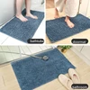 Large Size Chenille Bathroom Mat  Bath Carpest Bathtub Bed Side Feet Pad Toilet Floor Rugs Kitchen Doormat Non-slip Solid Color 5
