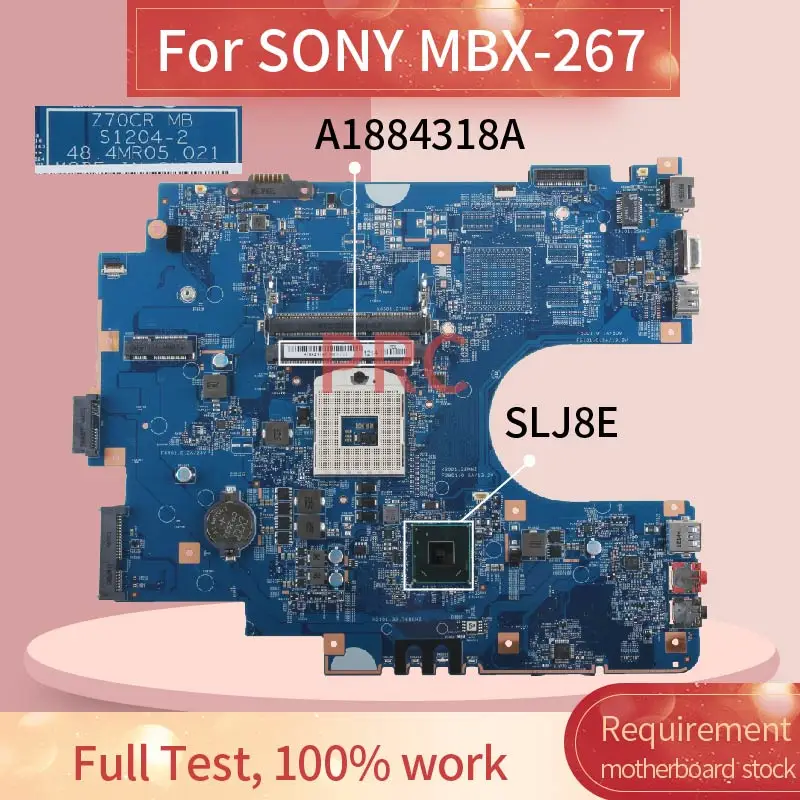 A1884318A для SONY MBX-267 материнская плата ноутбука S1204-1 SLJ8E DDR3 Материнская | Компьютеры и