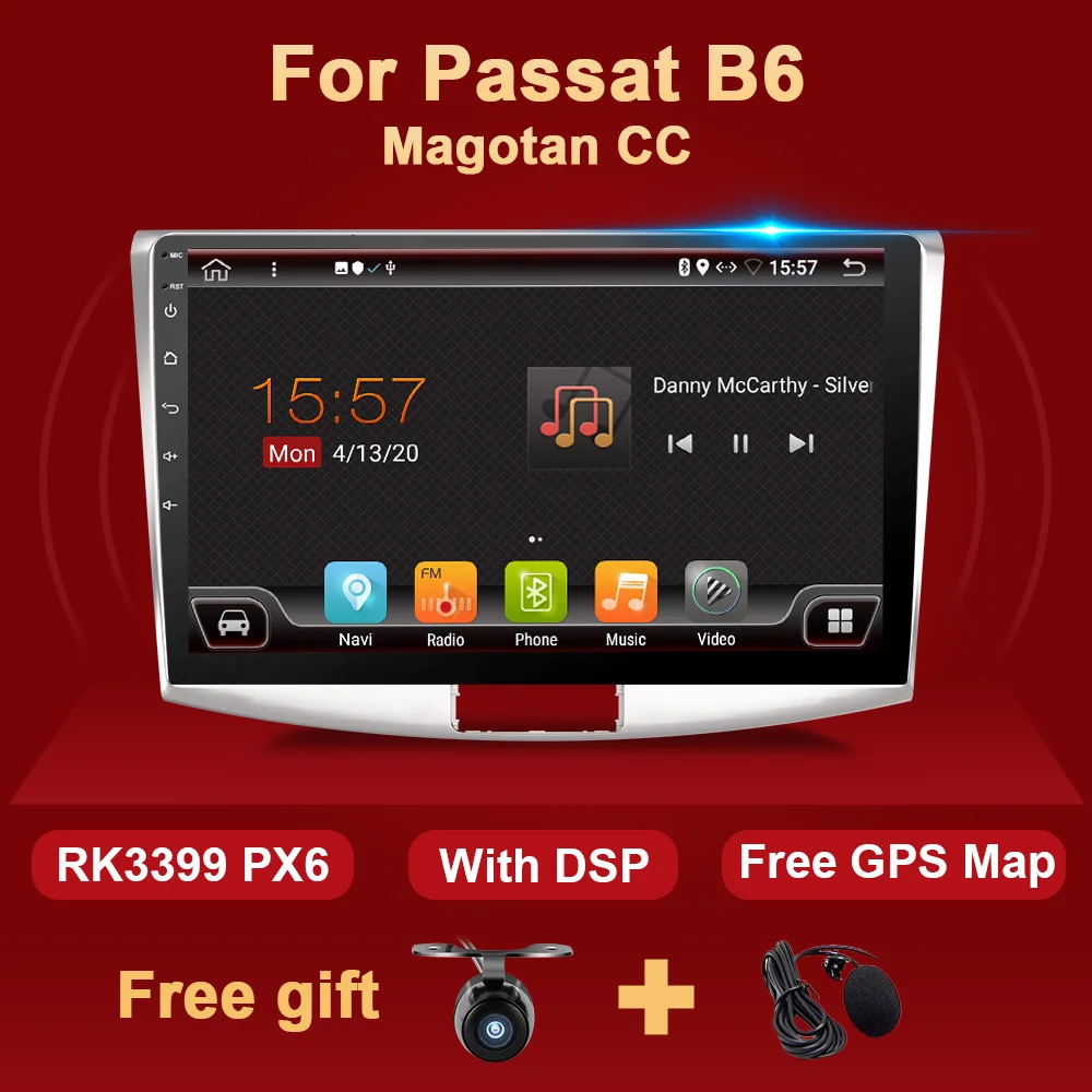 Android Car Radio GPS For VW Volkswagen Passat B7 B6 2010-2015 Magotan CC Audio Stereo 2 Din Navigator Multimedia Player NO DVD