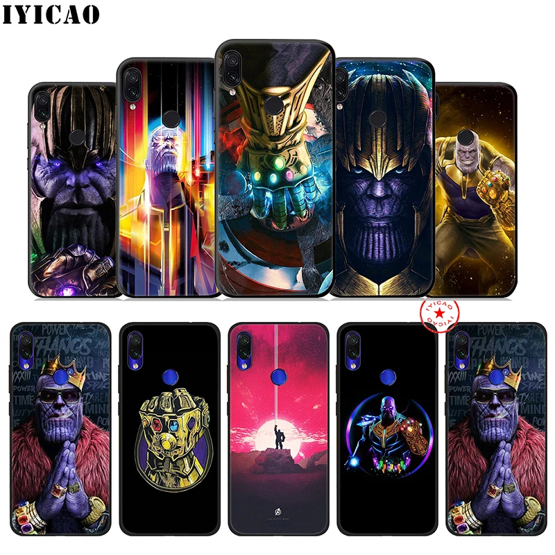 Танос с принтами &quotMarvel" "Мстители" мягкий чехол для Xiaomi Redmi Note 8 iPhone 7 6 Plus 5 iPad