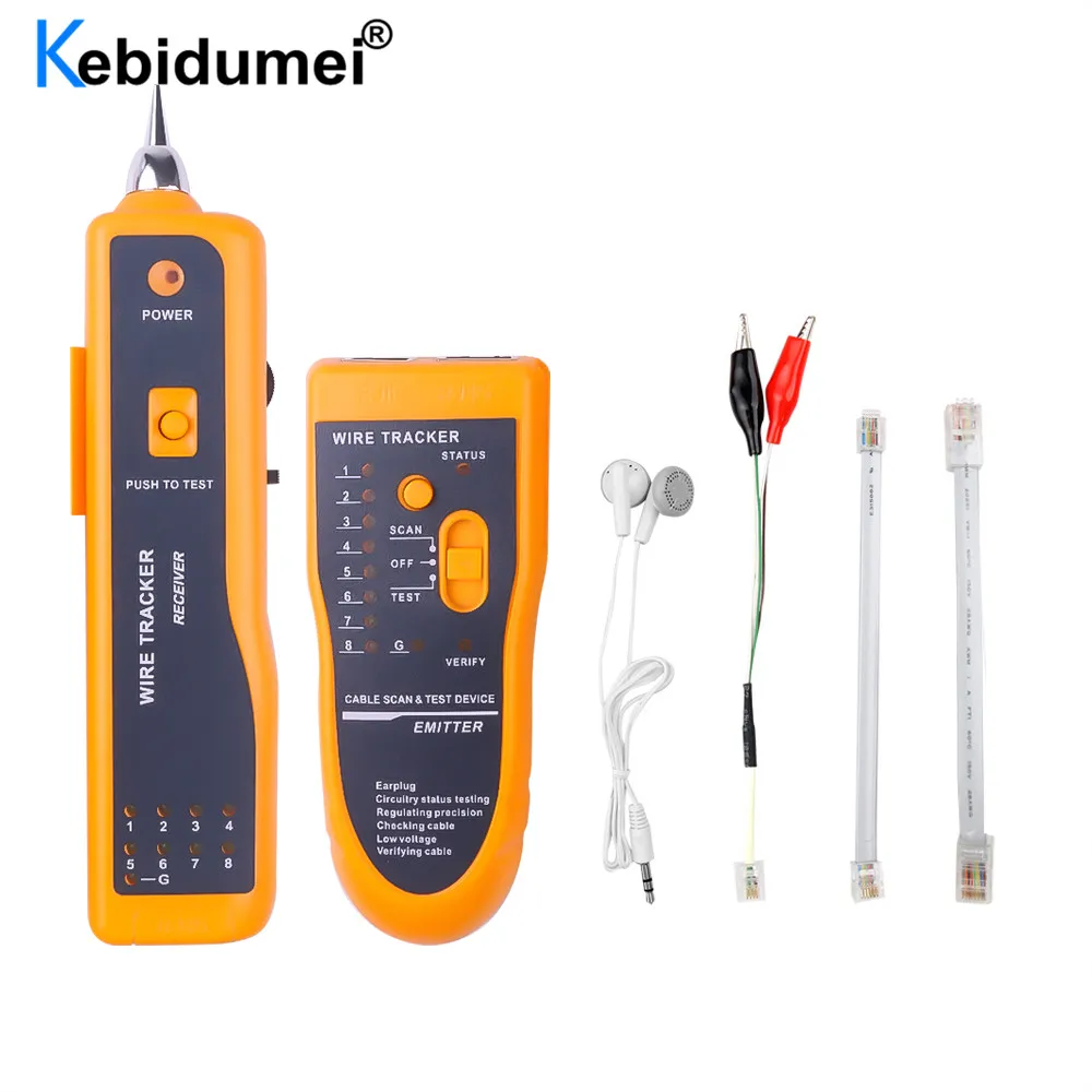 Тестер кабеля локальной сети Cat5 Cat6 RJ45 UTP STP детектор линейный трекер телефонного